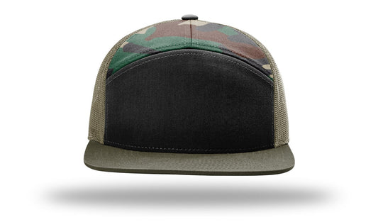 Trucker flat - Black / Green Camo / Loden